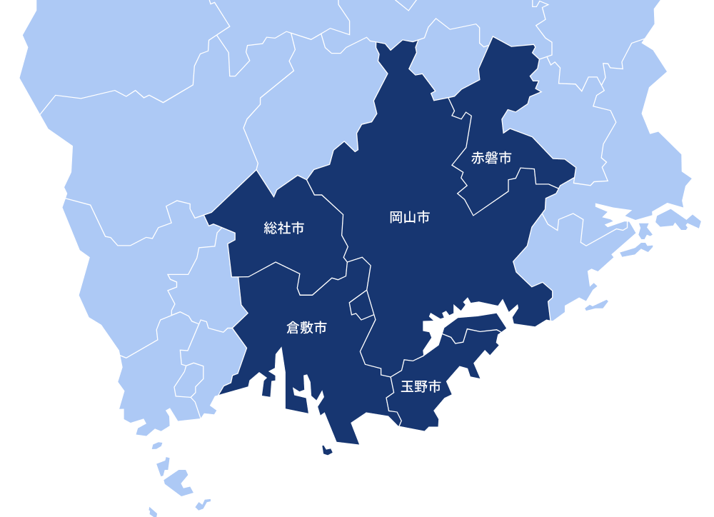 対応エリアの地図